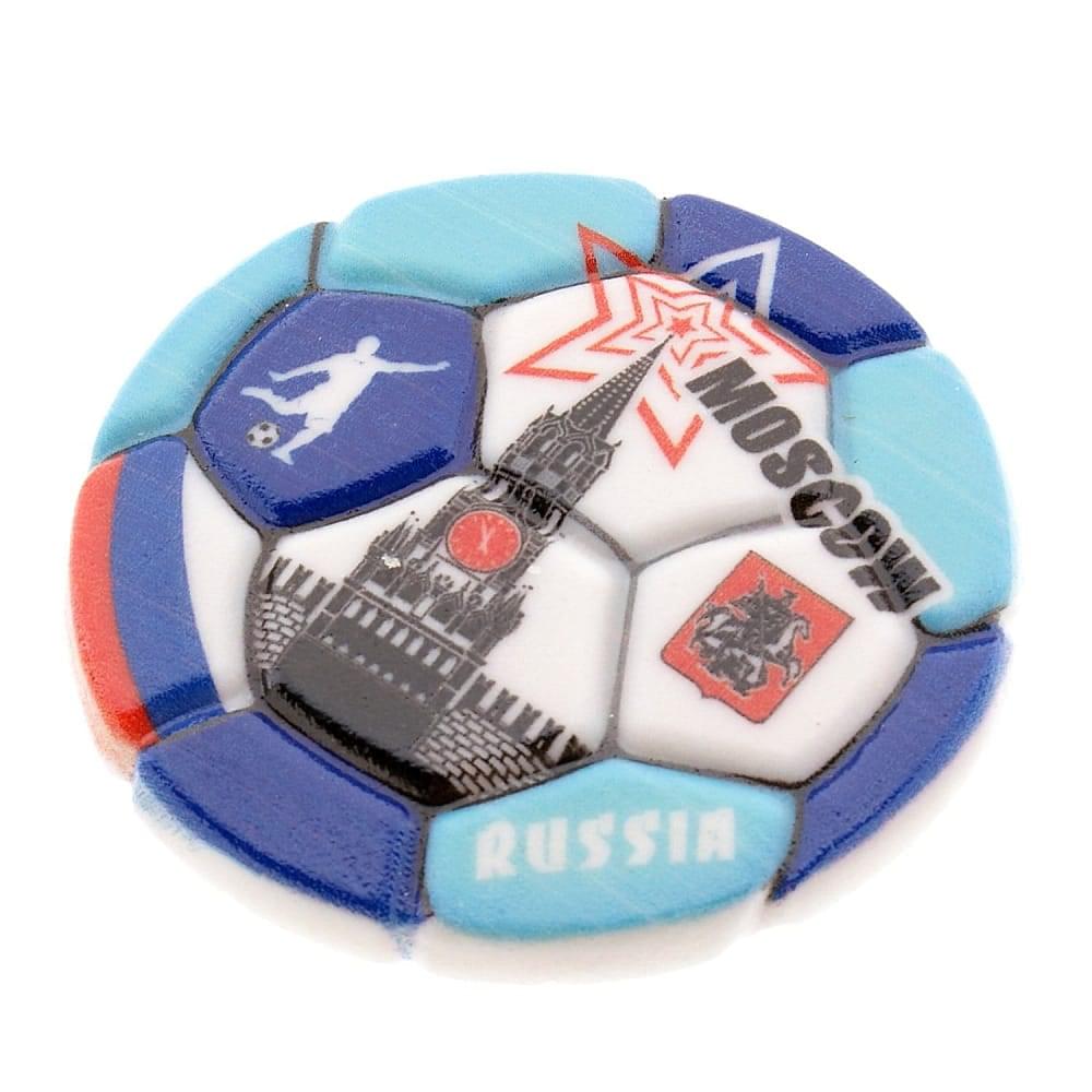 0039318 Сувенир МАГНИТ «ФУТБОЛ» полистоун ок.6см - интернет магазин Русь Велика я фото 1