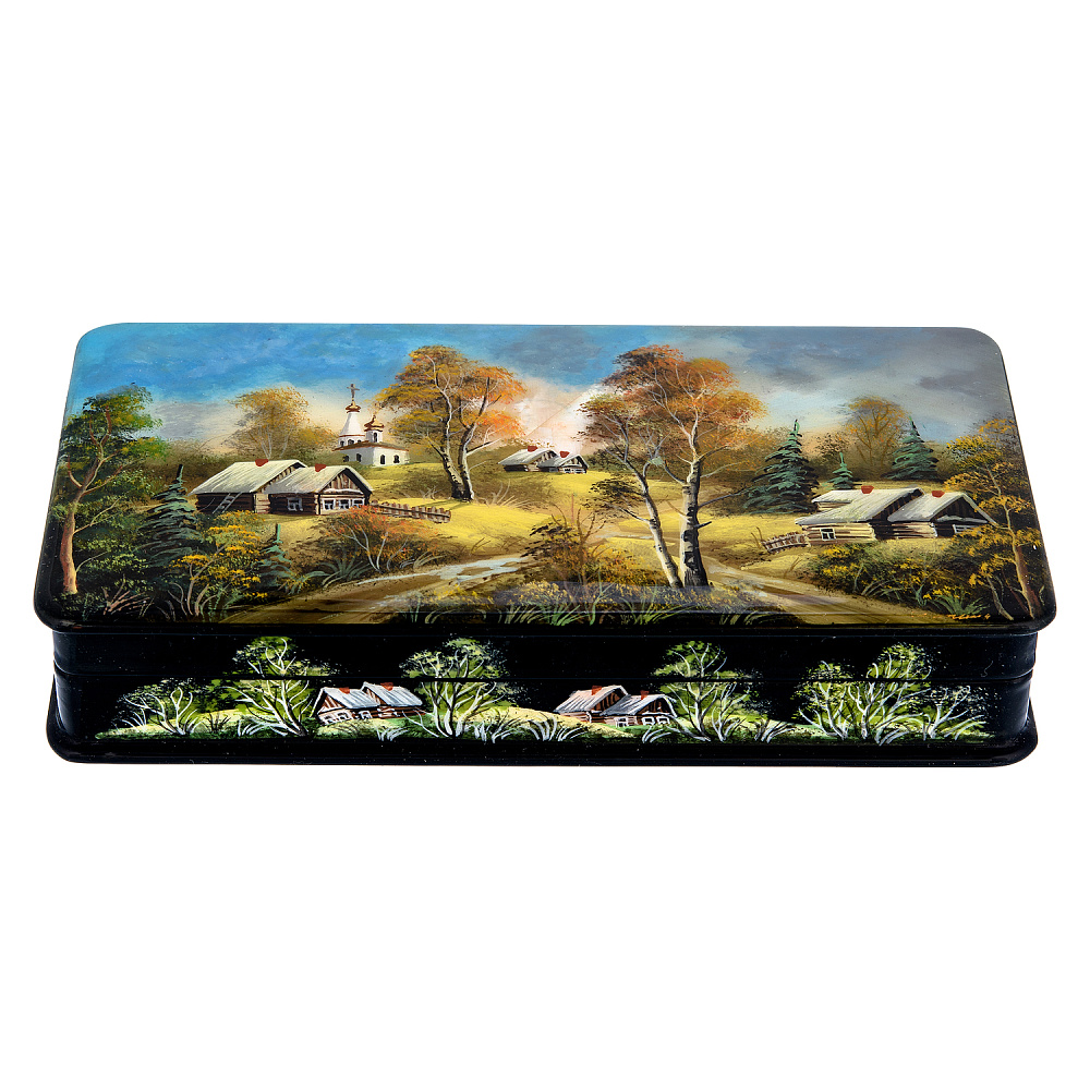 Шкатулка с художественной росписью «Лето в деревне» - интернет магазин Русь Велика я фото 2