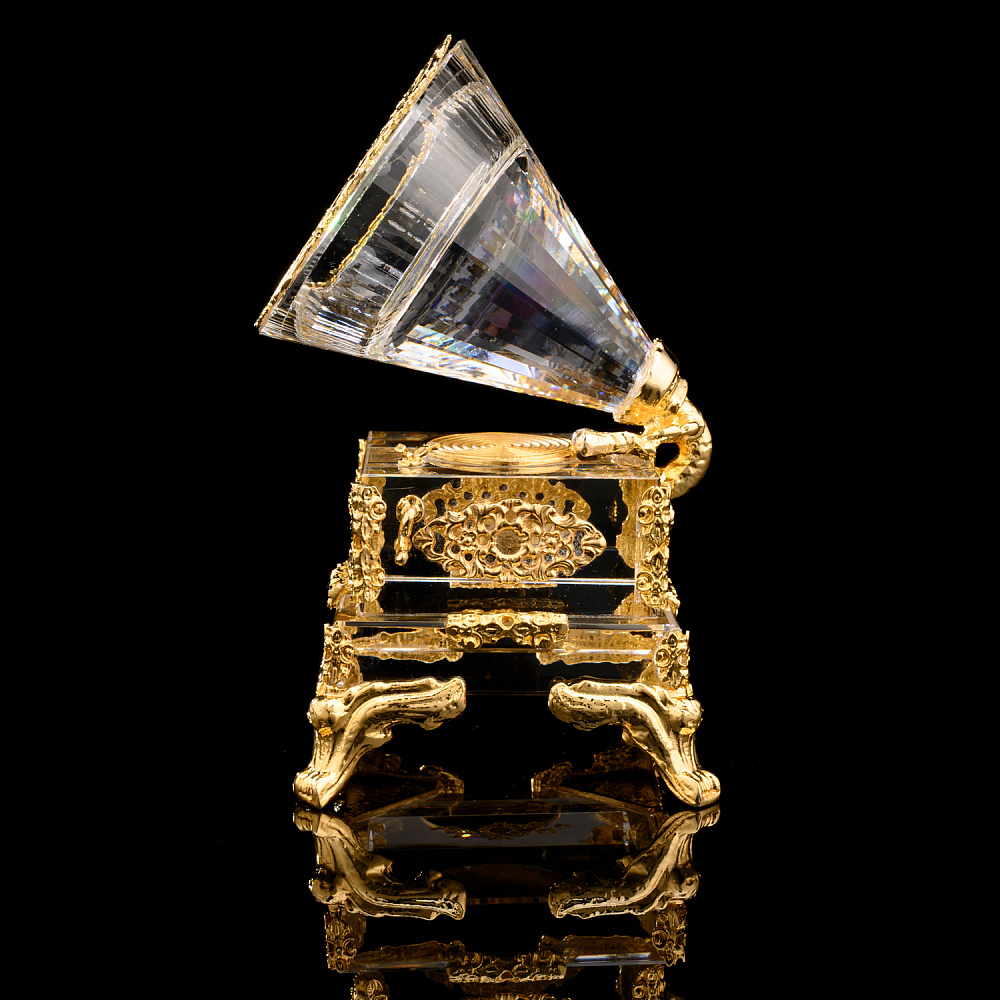 Скульптура из хрусталя «Граммофон» от Asfour Crystal - интернет магазин Русь Велика я фото 1