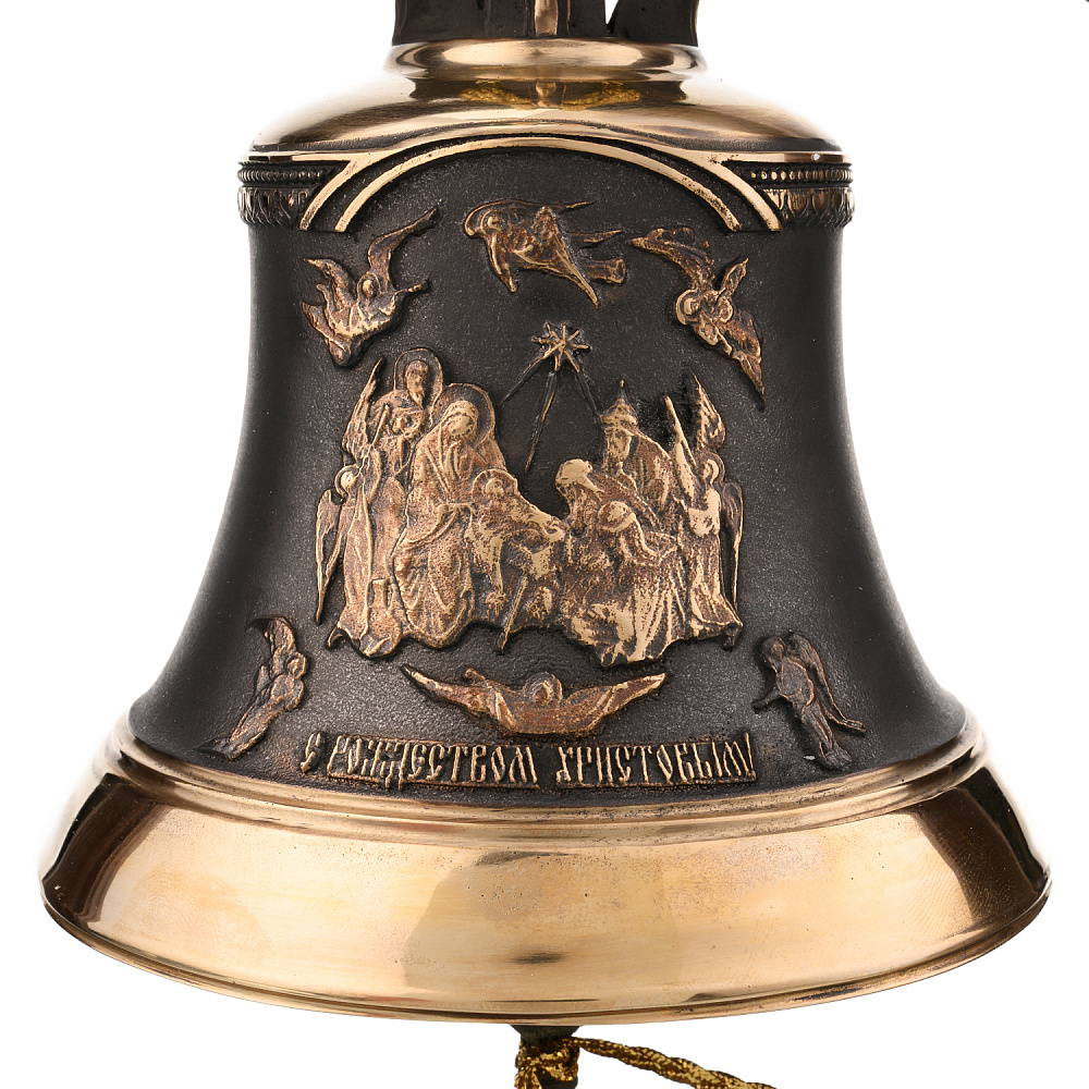 Колокол бронзовый на подставке «С Рождеством Христовым» - интернет магазин Русь Велика я фото 2
