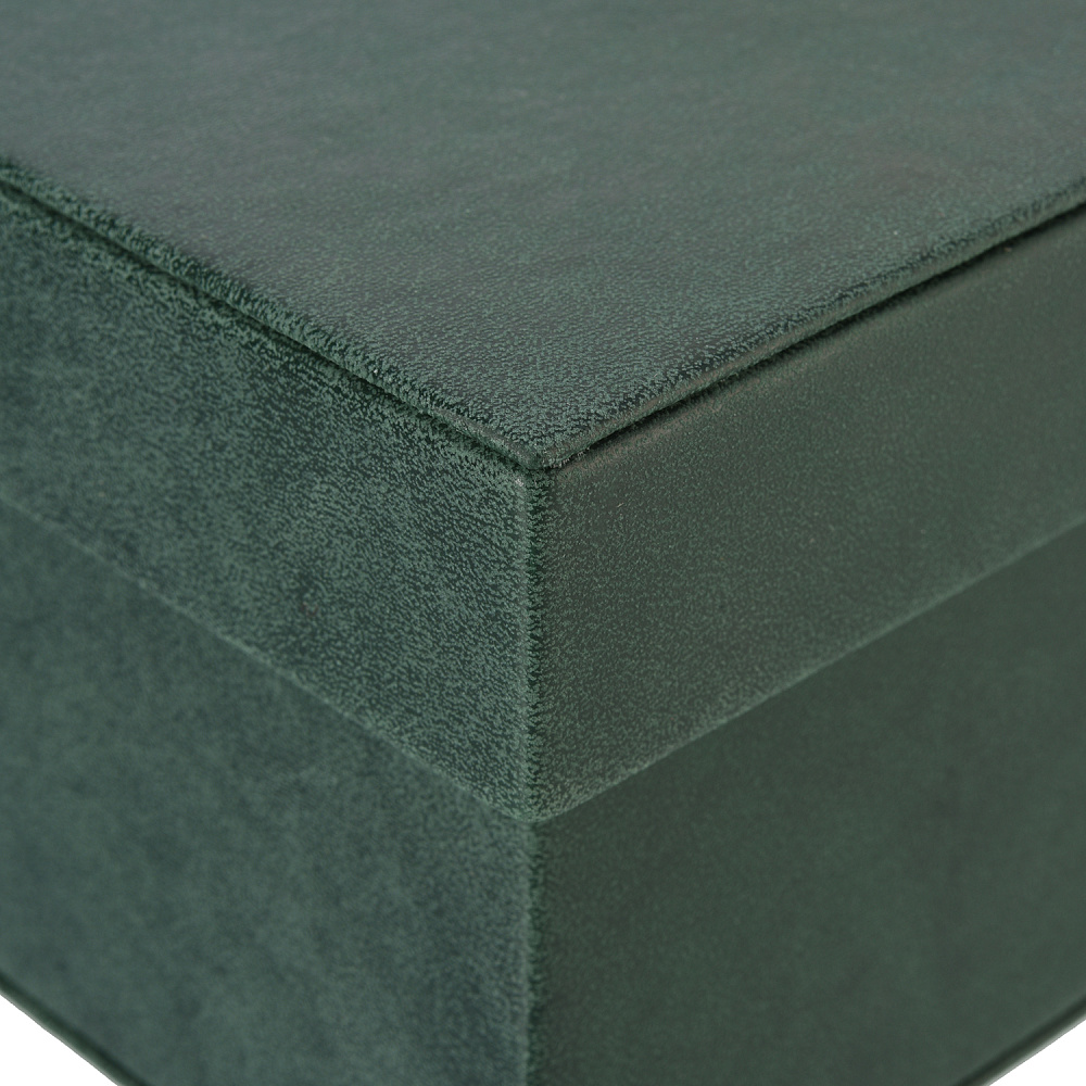 Подарочная упаковка из экокожи зеленая 17х17х10 см - интернет магазин Русь Велика я фото 2