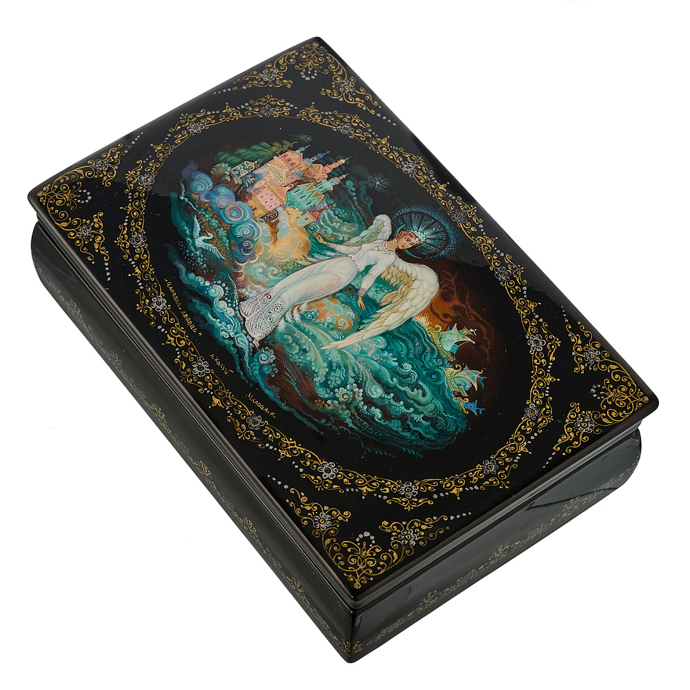 Шкатулка с художественной росписью «Царевна Лебедь» - интернет магазин Русь Велика я фото 1