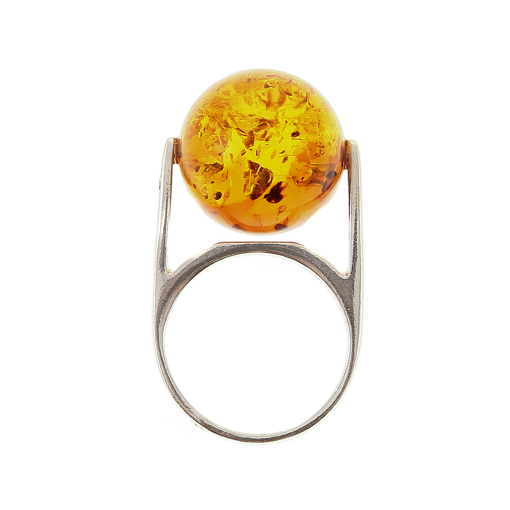 Кольцо с янтарем «Шар» - интернет магазин Русь Велика я фото 2