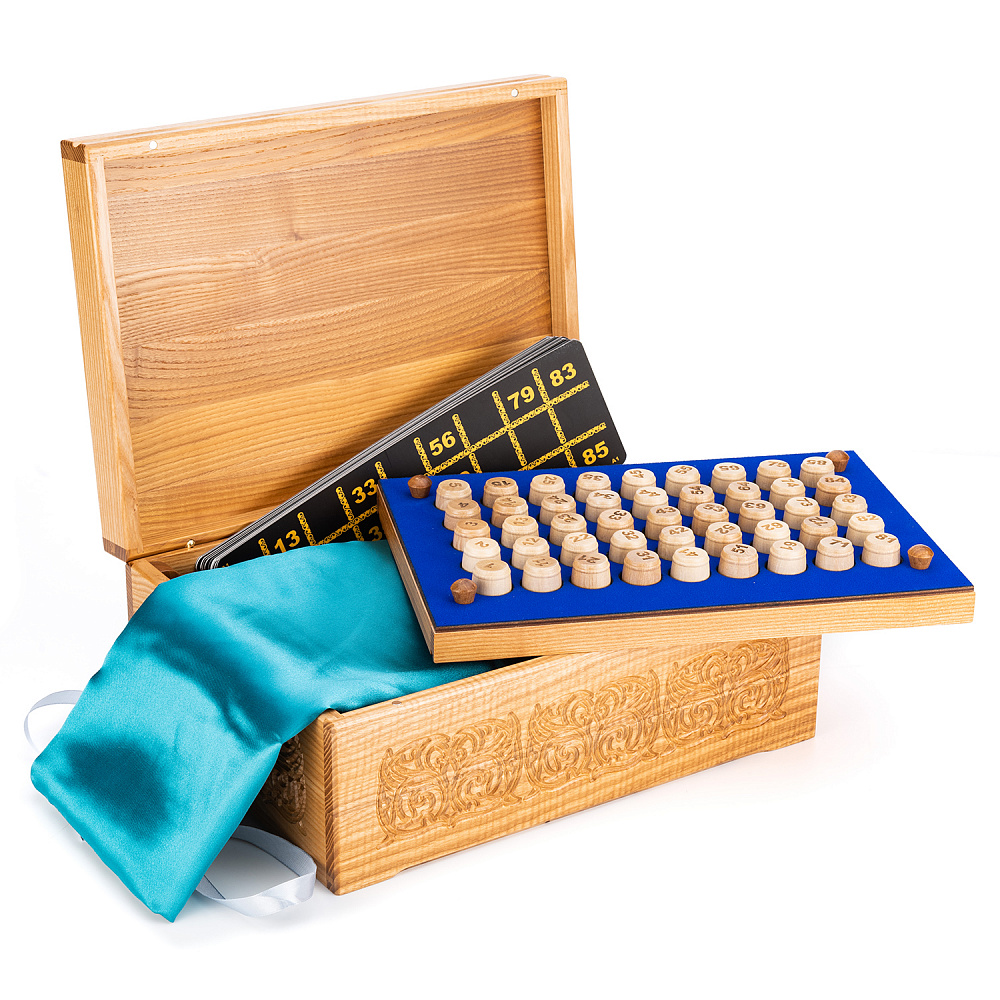 Русское лото в резной шкатулке из ясеня «Герб СССР» - интернет магазин Русь Велика я фото 1