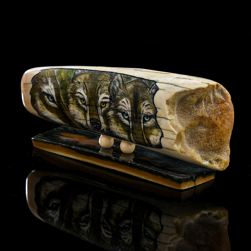 Статуэтка из кости «Волки» - интернет магазин Русь Велика я фото 3