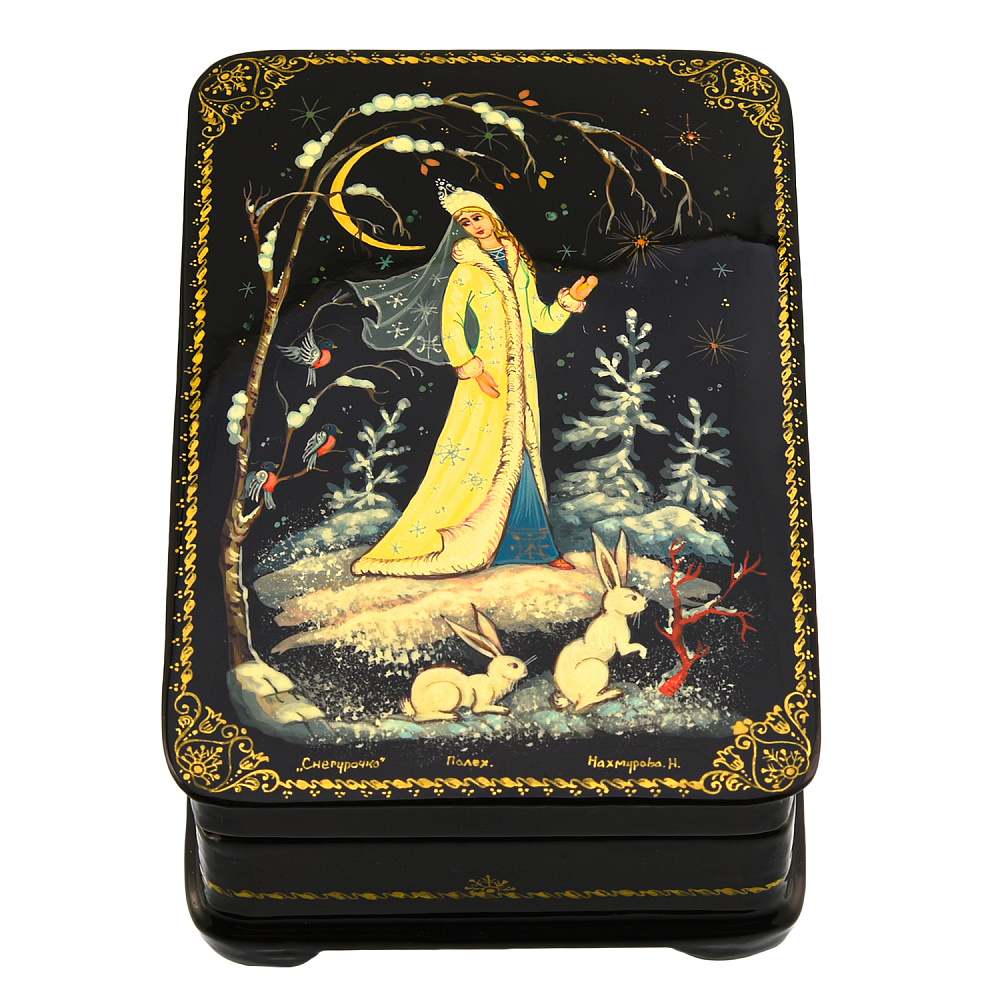 Шкатулка с художественной росписью «Снегурочка» - интернет магазин Русь Велика я 
