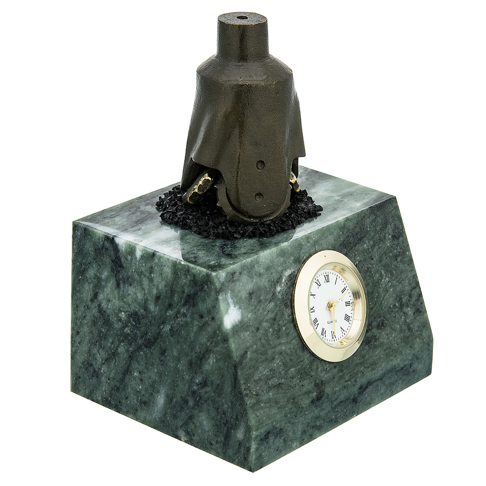 Настольные часы из бронзы и камня «Бур» - интернет магазин Русь Велика я фото 1