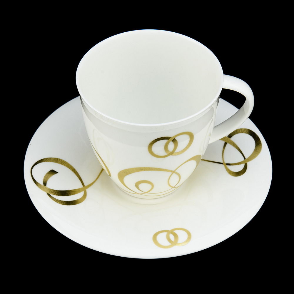 Чайная пара 250 мл «Колечки». Форма «Оливия». ИФЗ - интернет магазин Русь Велика я фото 2