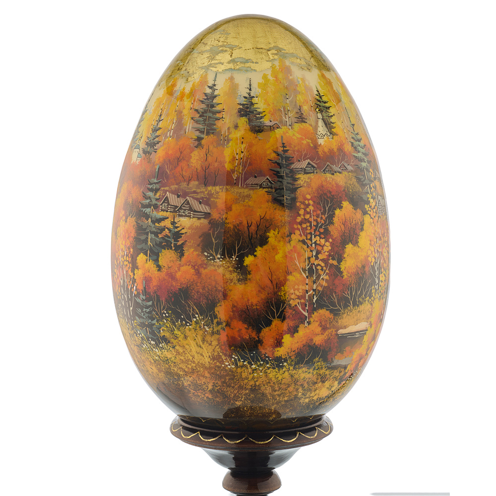 Пасхальное яйцо на подставке «Золотая осень» - интернет магазин Русь Велика я фото 3