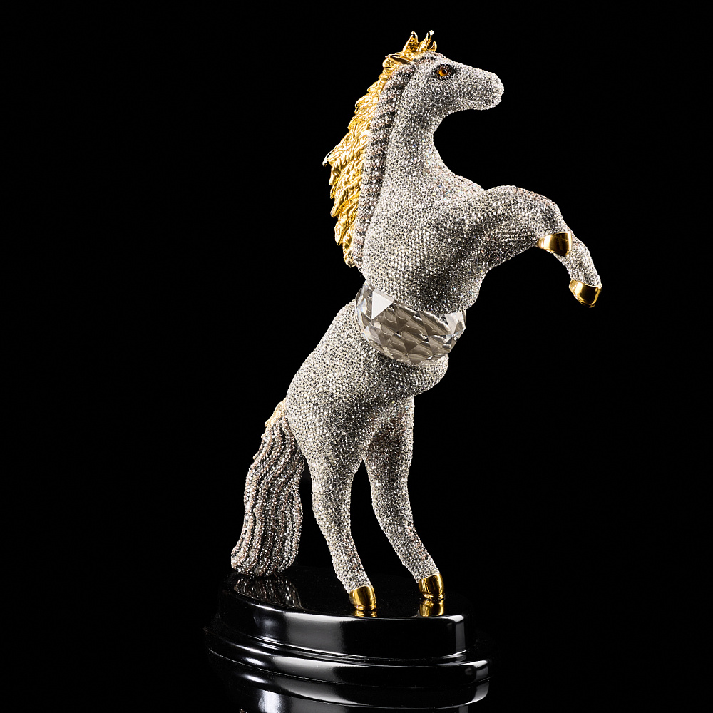 Символ 2026 года. Скульптура с хрустальными стразами «Лошадь» - интернет магазин Русь Велика я фото 4
