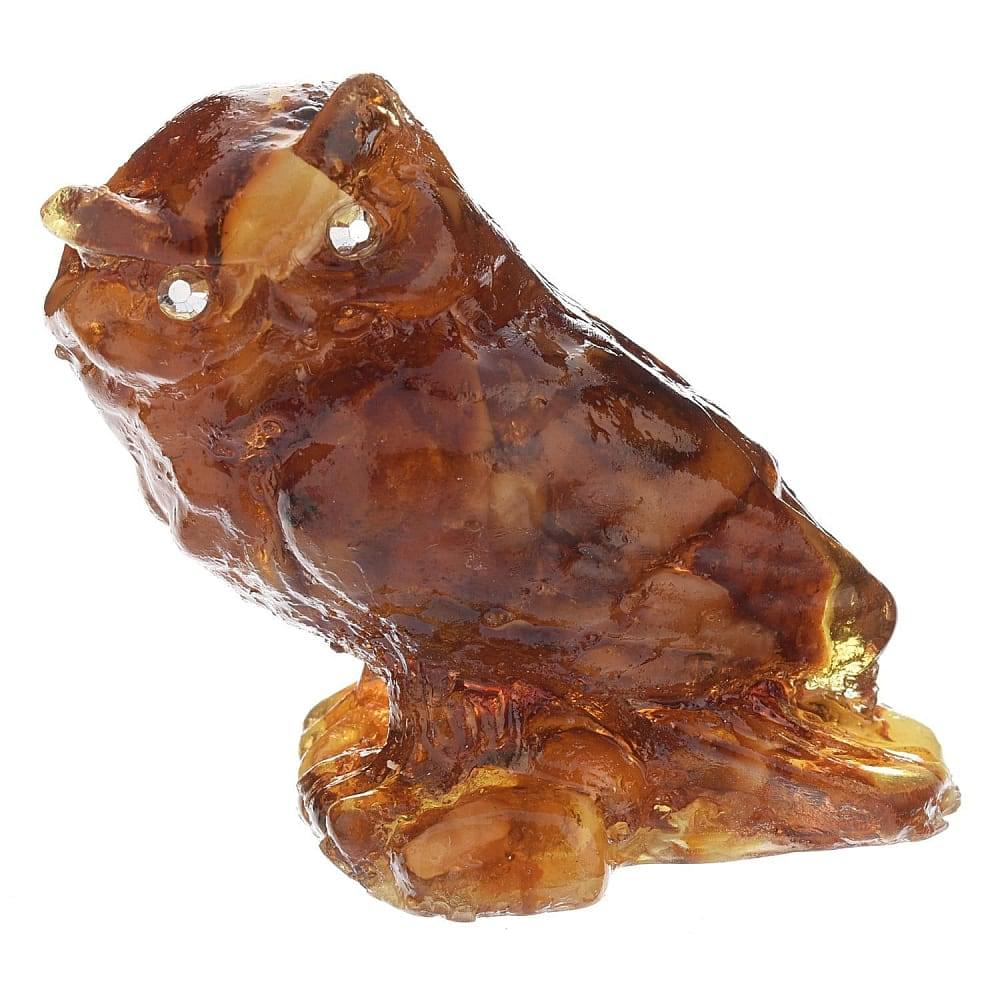 Статуэтка с янтарем «Сова» - интернет магазин Русь Велика я фото 1