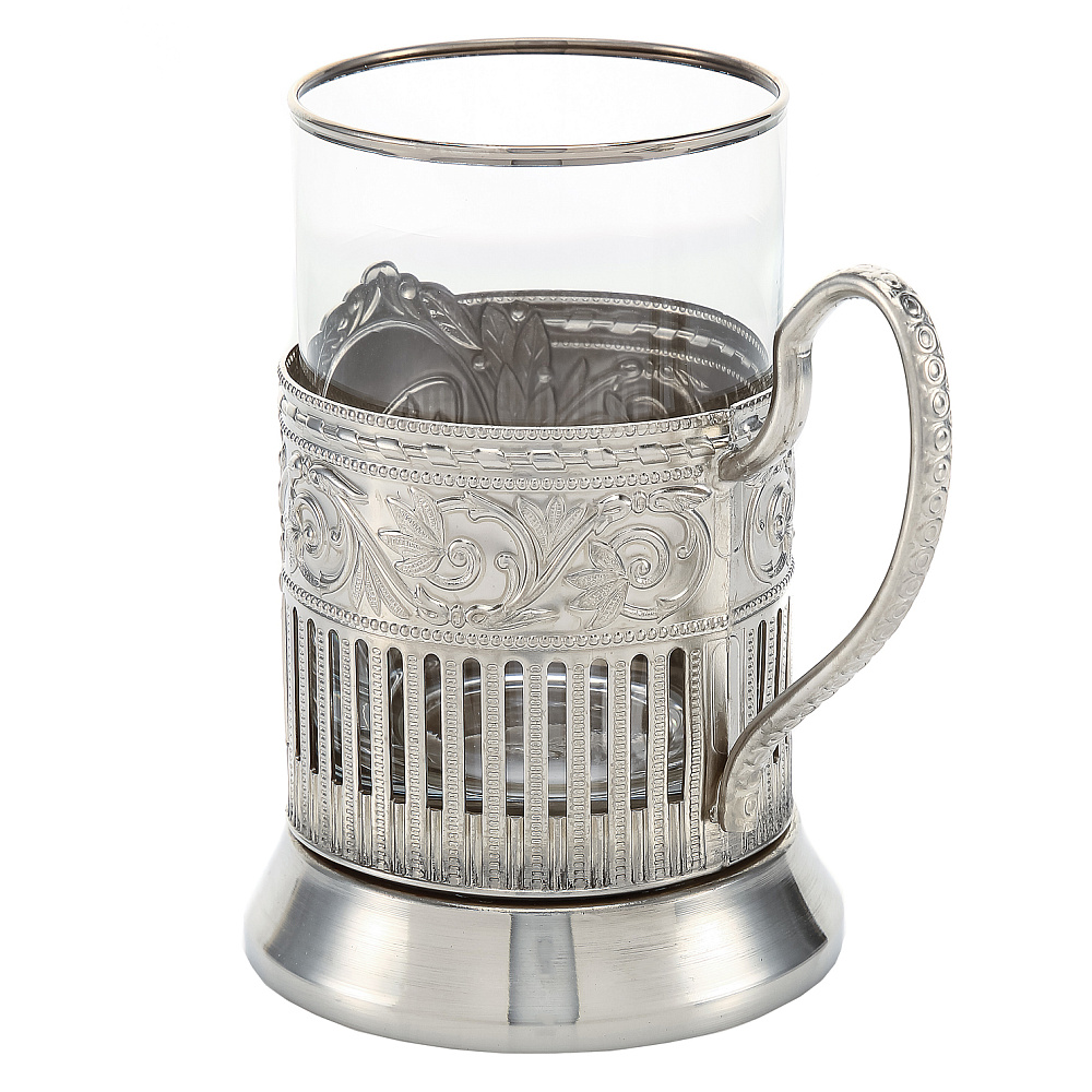 Подстаканник никелированный «Рыбак» - интернет магазин Русь Велика я фото 4