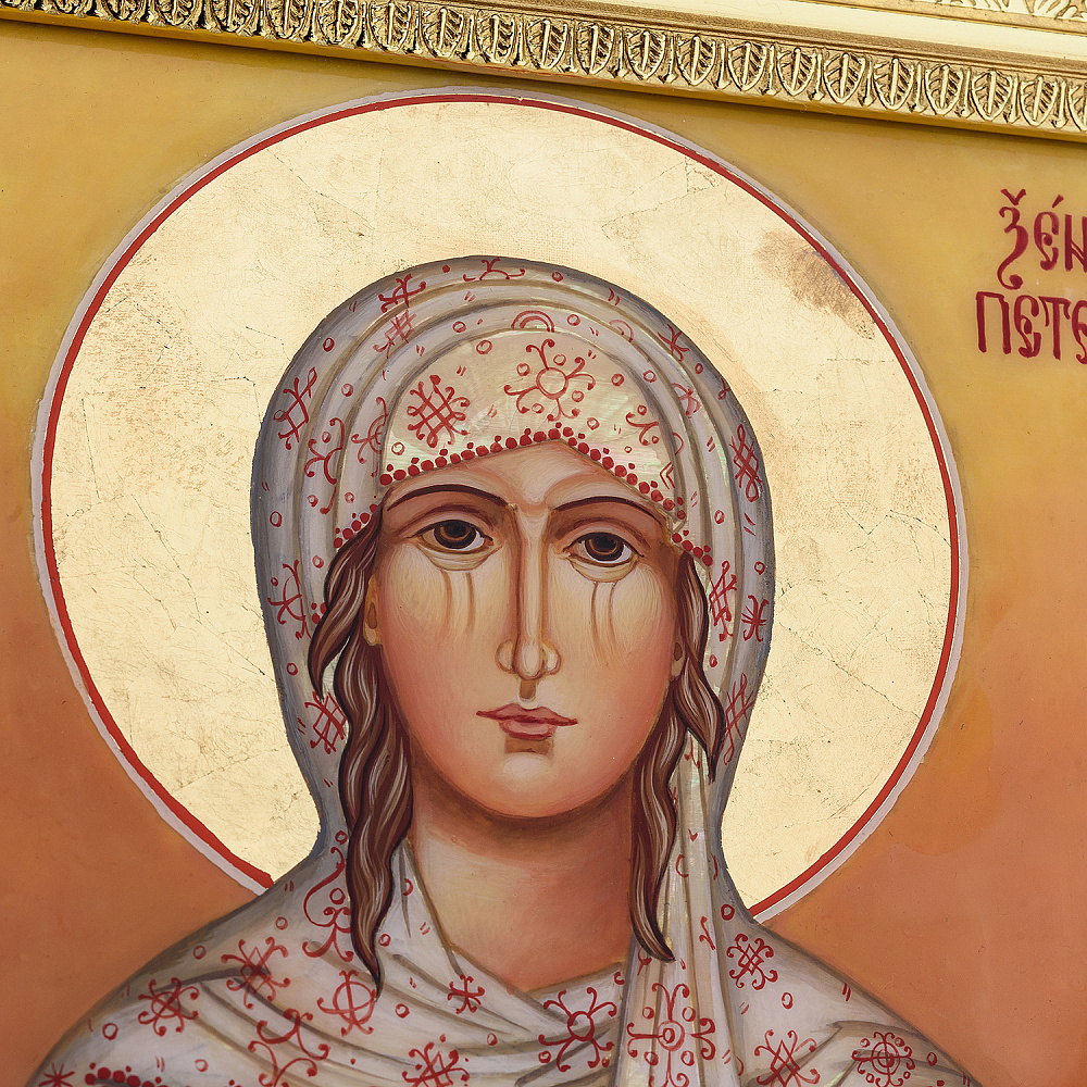 Икона на перламутре «Блаженная Ксения Петербургская» 36х32 см - интернет магазин Русь Велика я фото 2