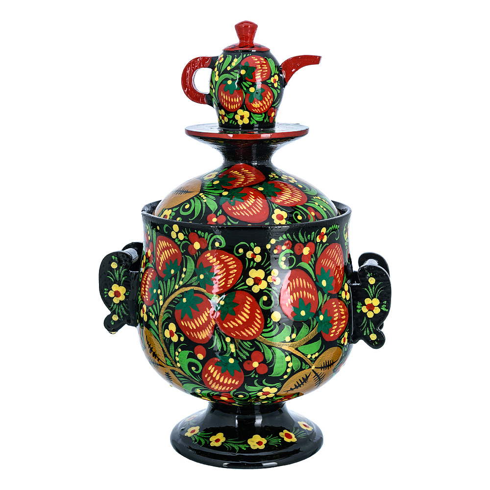 Сувенирный самовар-шкатулка «Матрешка». Хохлома - интернет магазин Русь Велика я фото 3