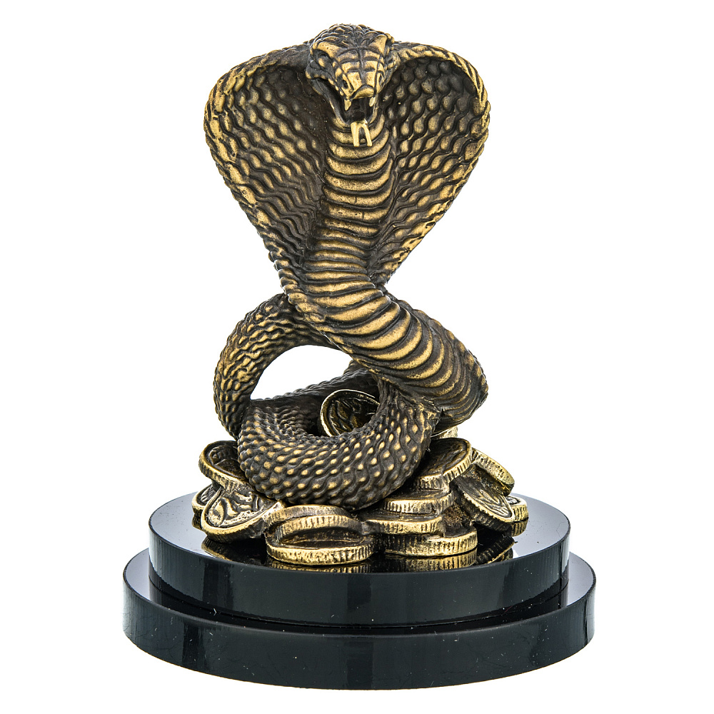 Змея Символ года 2025. Скульптура из бронзы «Королевская кобра» - интернет магазин Русь Велика я фото 1