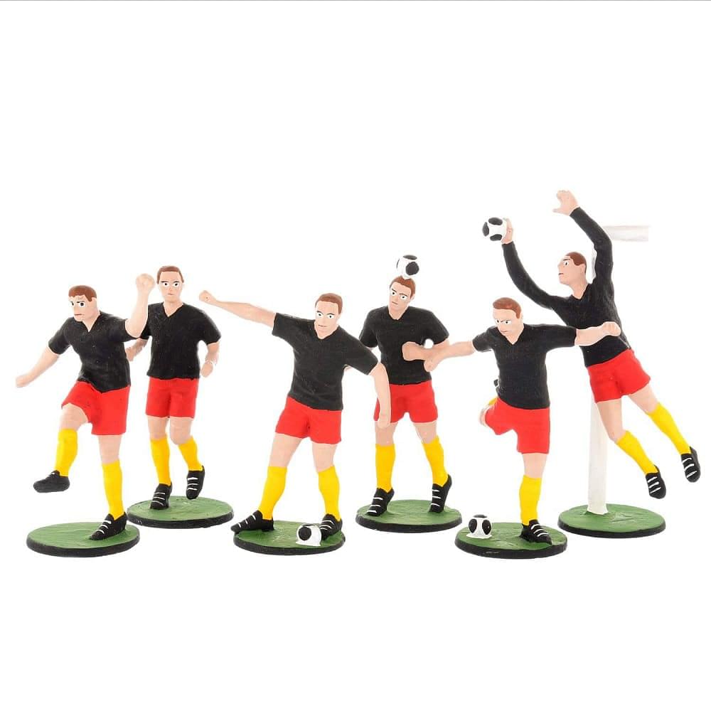 Оловянная миниатюра «Футбол. Красно-жёлтые» в берёзовой шкатулке - интернет магазин Русь Велика я 