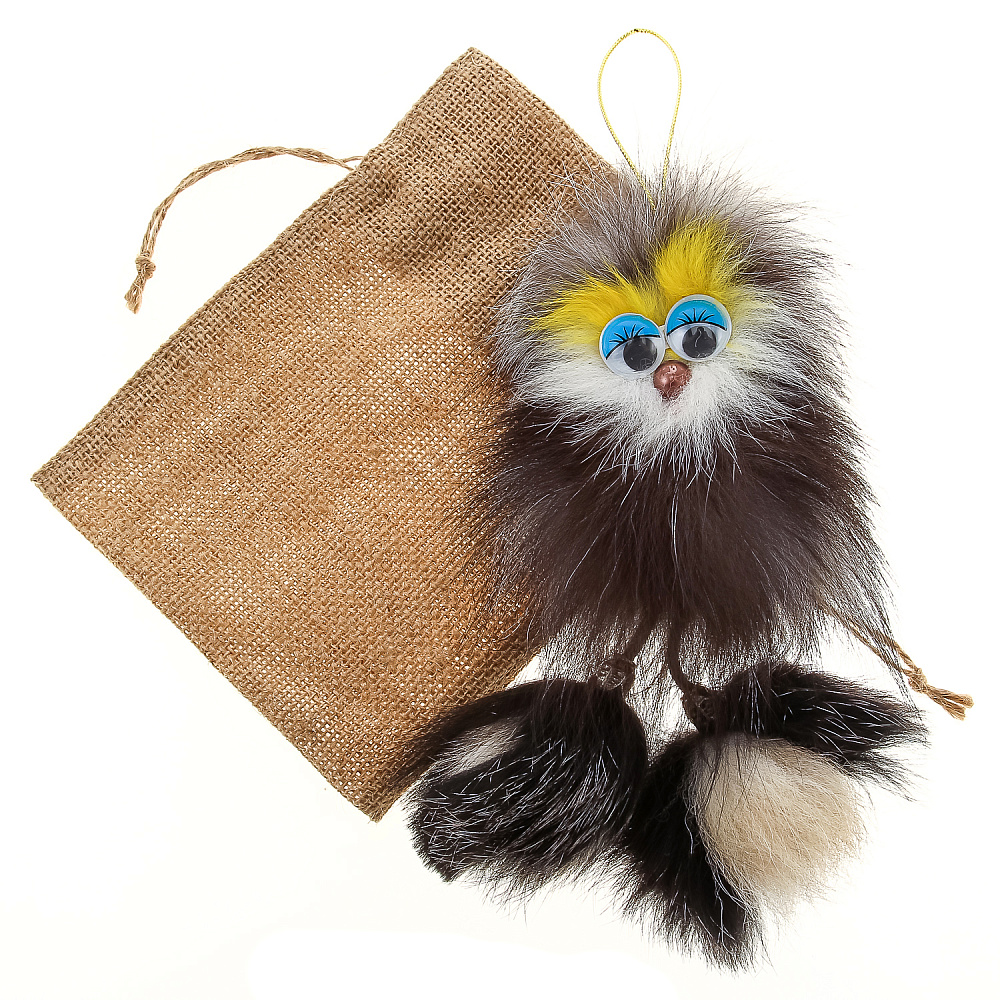 Игрушка-оберег из натурального меха «Домовенок Кузя» - интернет магазин Русь Велика я фото 1