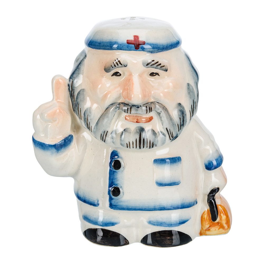 Керамическая солонка «Доктор» - интернет магазин Русь Велика я 