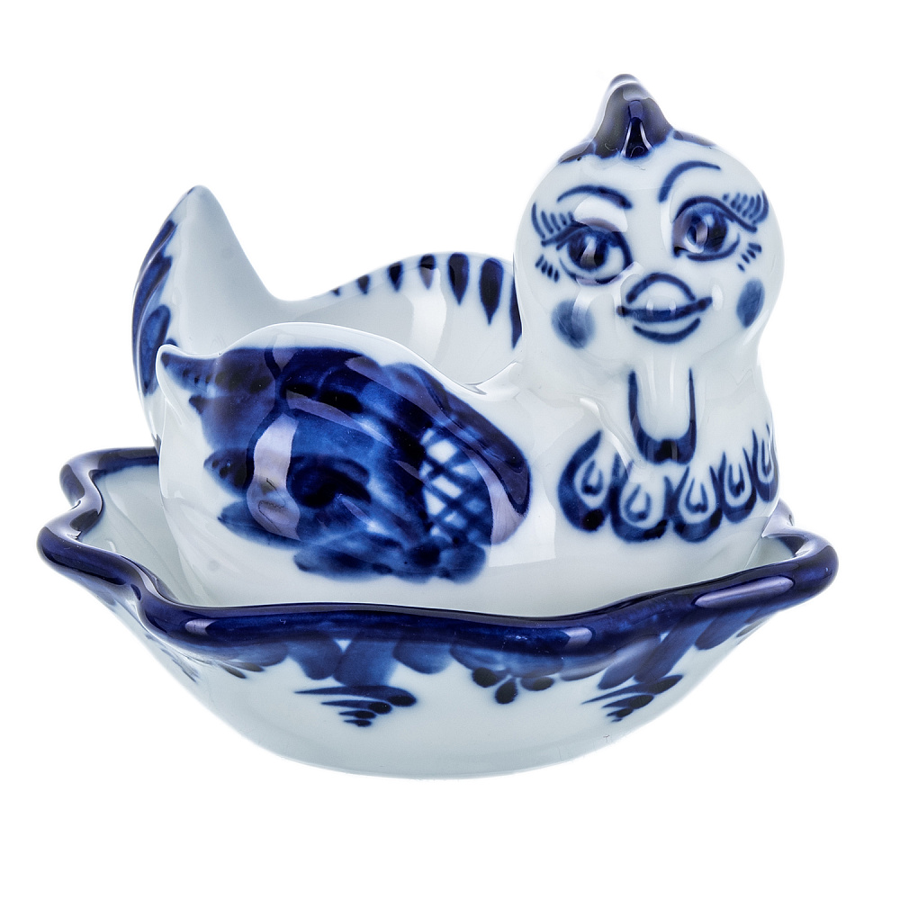 Подставка под яйцо «Цыпа». Гжель - интернет магазин Русь Велика я 