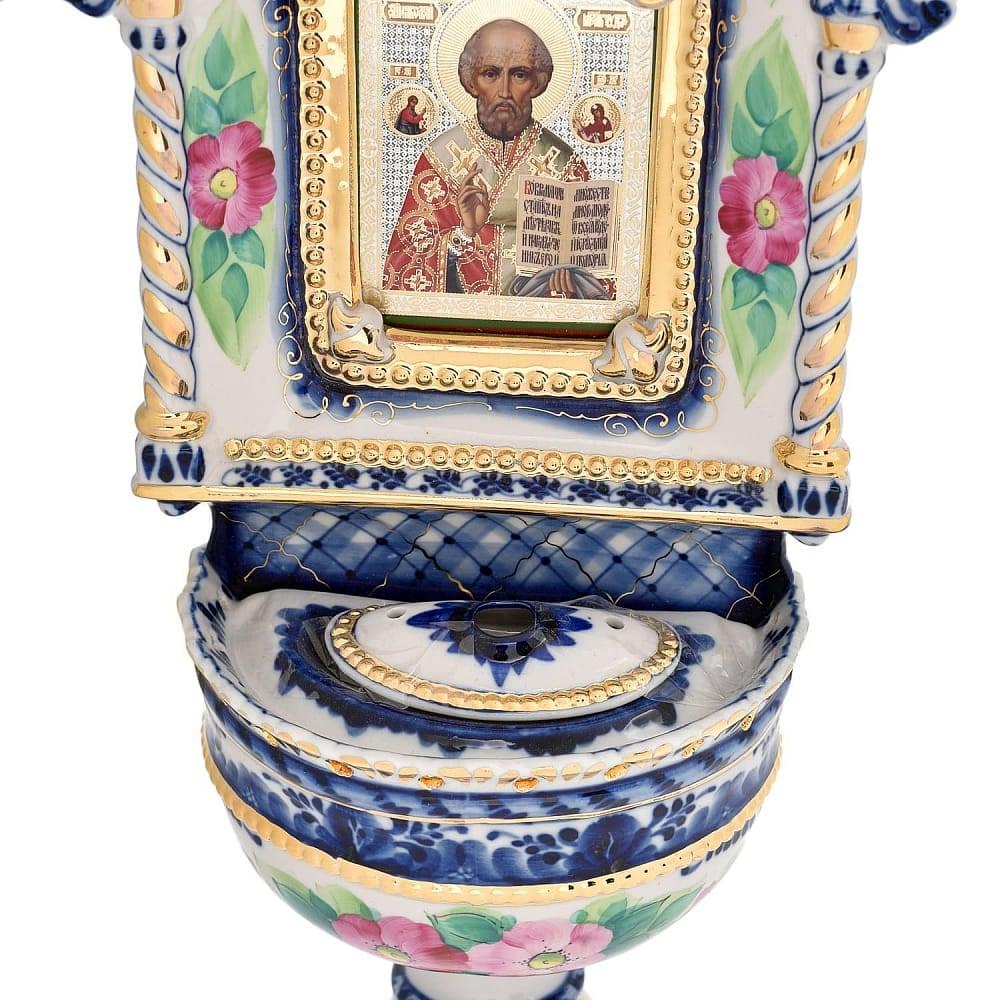 Киот настенный с лампадой (триптих) вертикальный 14 х 53 см. - интернет магазин Русь Велика я фото 3