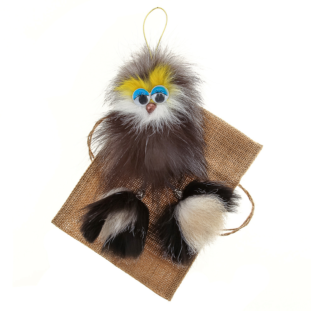 Игрушка-оберег из натурального меха «Домовенок Кузя» - интернет магазин Русь Велика я фото 3