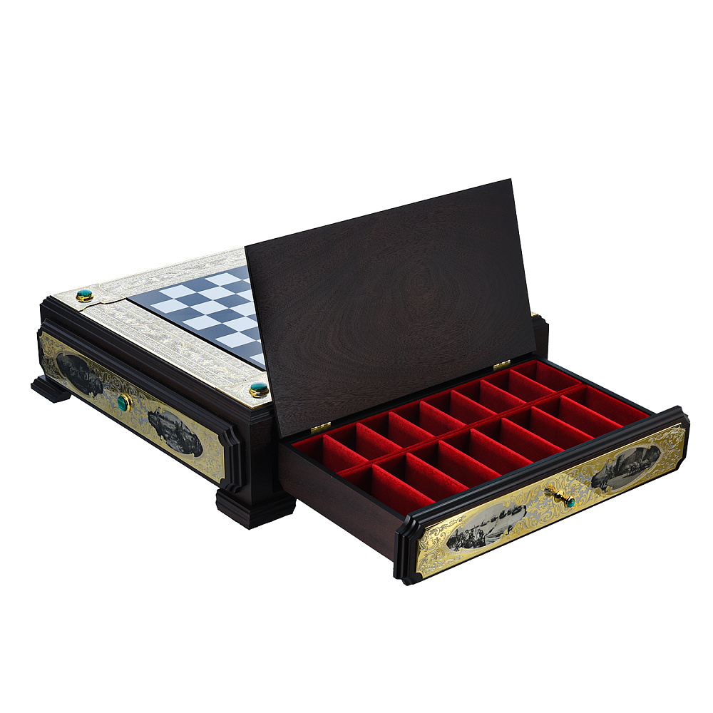 Шахматный ларец «Баталия» 53х53 см. Златоуст - интернет магазин Русь Велика я фото 13