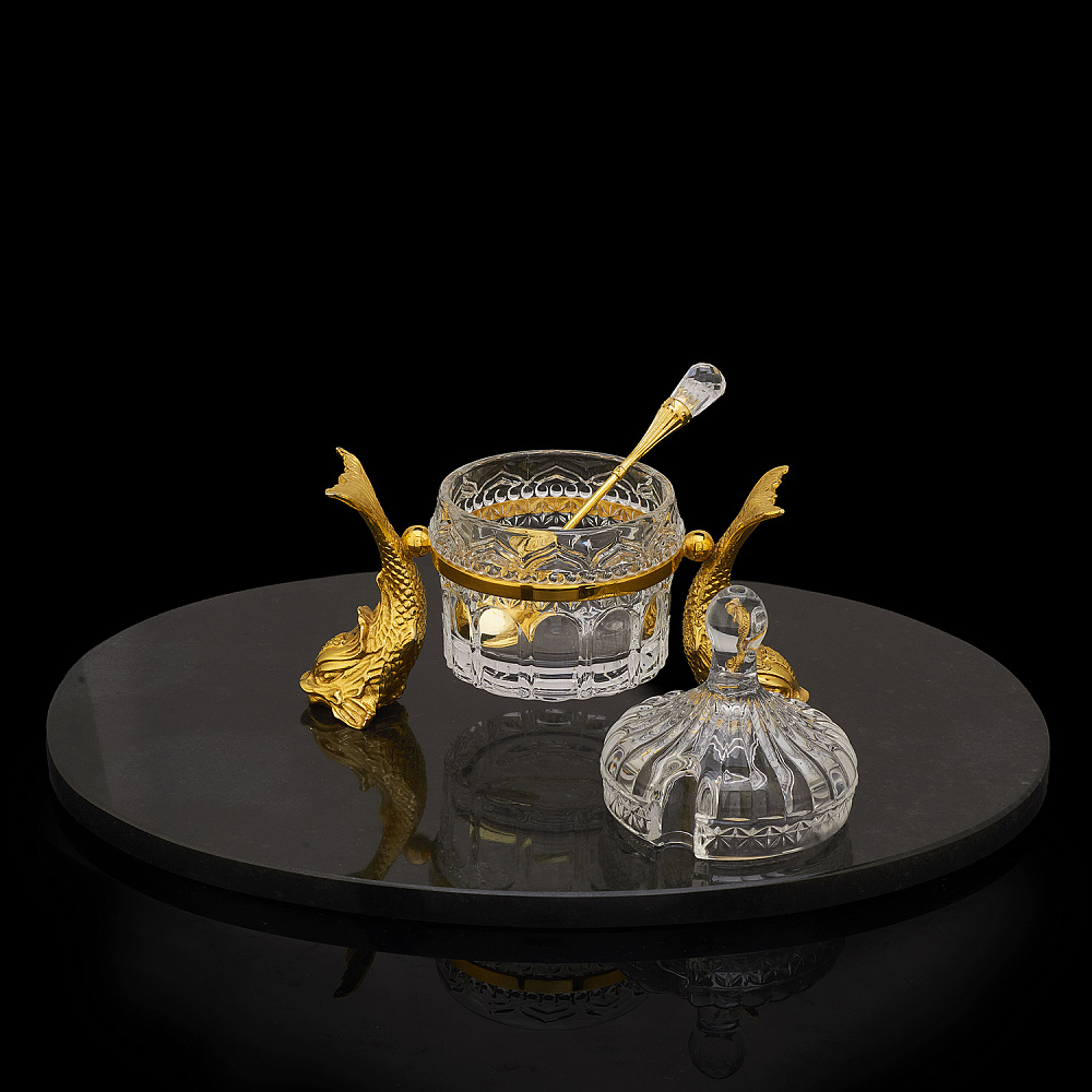 Икорница со стопками «Рыба-кит». Златоуст - интернет магазин Русь Велика я фото 1