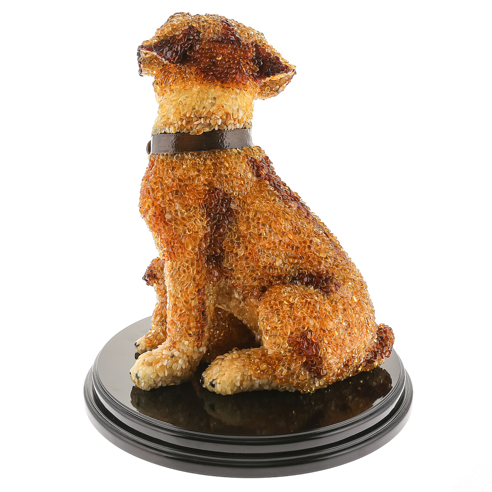 Скульптура из янтаря «Собака с щенками» - интернет магазин Русь Велика я фото 3