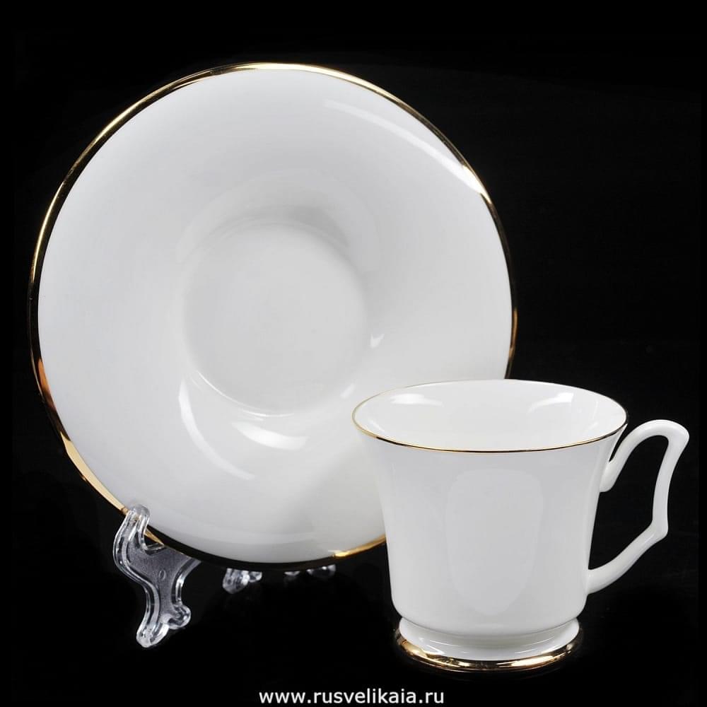 Кофейная пара «Золотая лента» Форма Юлия. 145 мл. ИФЗ - интернет магазин Русь Велика я фото 1