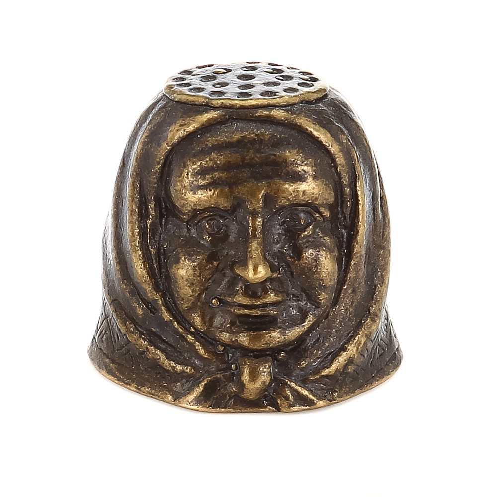 Наперсток бронзовый «Старуха в платке» - интернет магазин Русь Велика я 