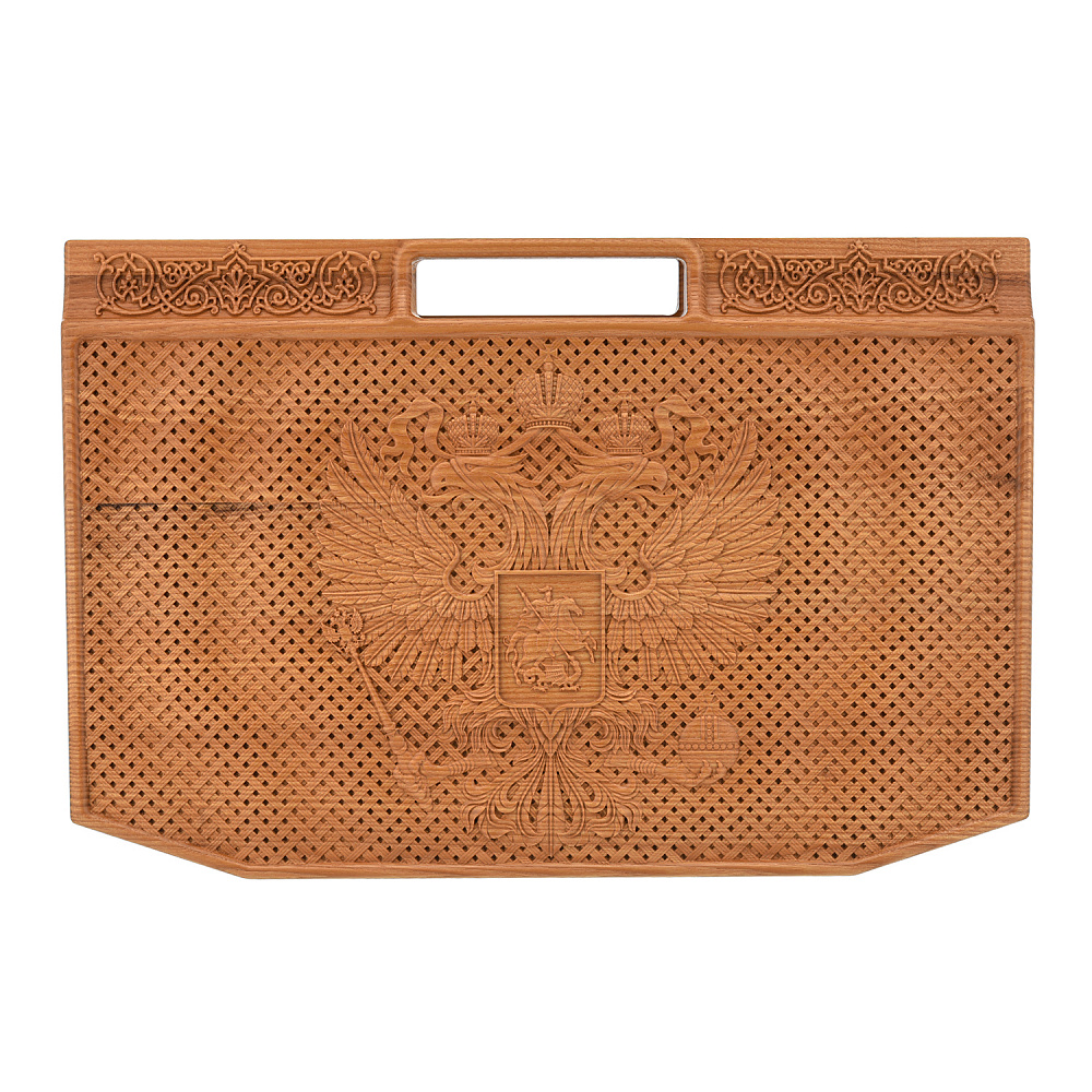 Русское лото «Герб РФ» в резном чемоданчике из ясеня - интернет магазин Русь Велика я фото 1