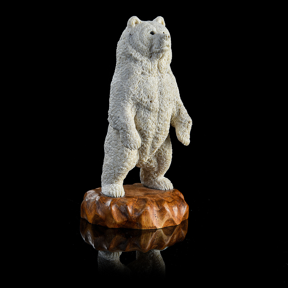 Скульптура из кости «Медведь» - интернет магазин Русь Велика я фото 1