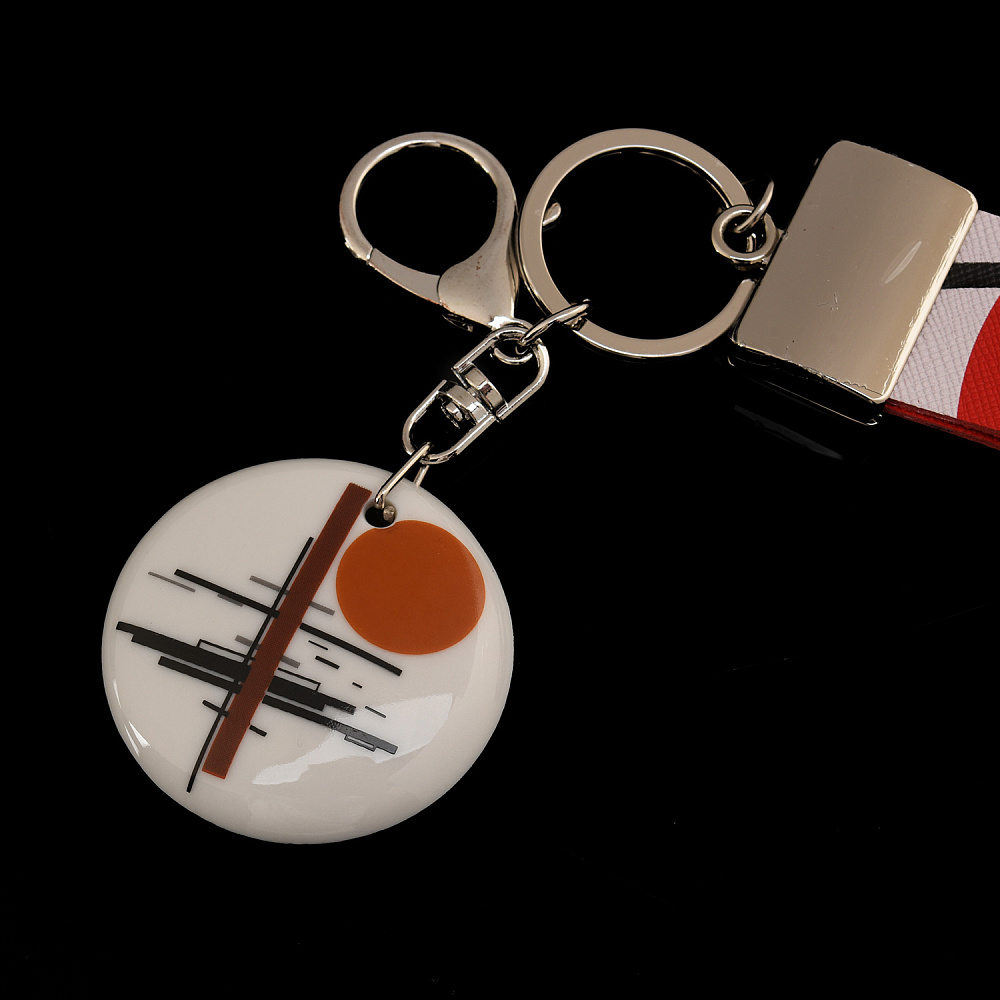 Брелок «Оранжевый диск и черный крест». Форма Круг. ИФЗ - интернет магазин Русь Велика я фото 1