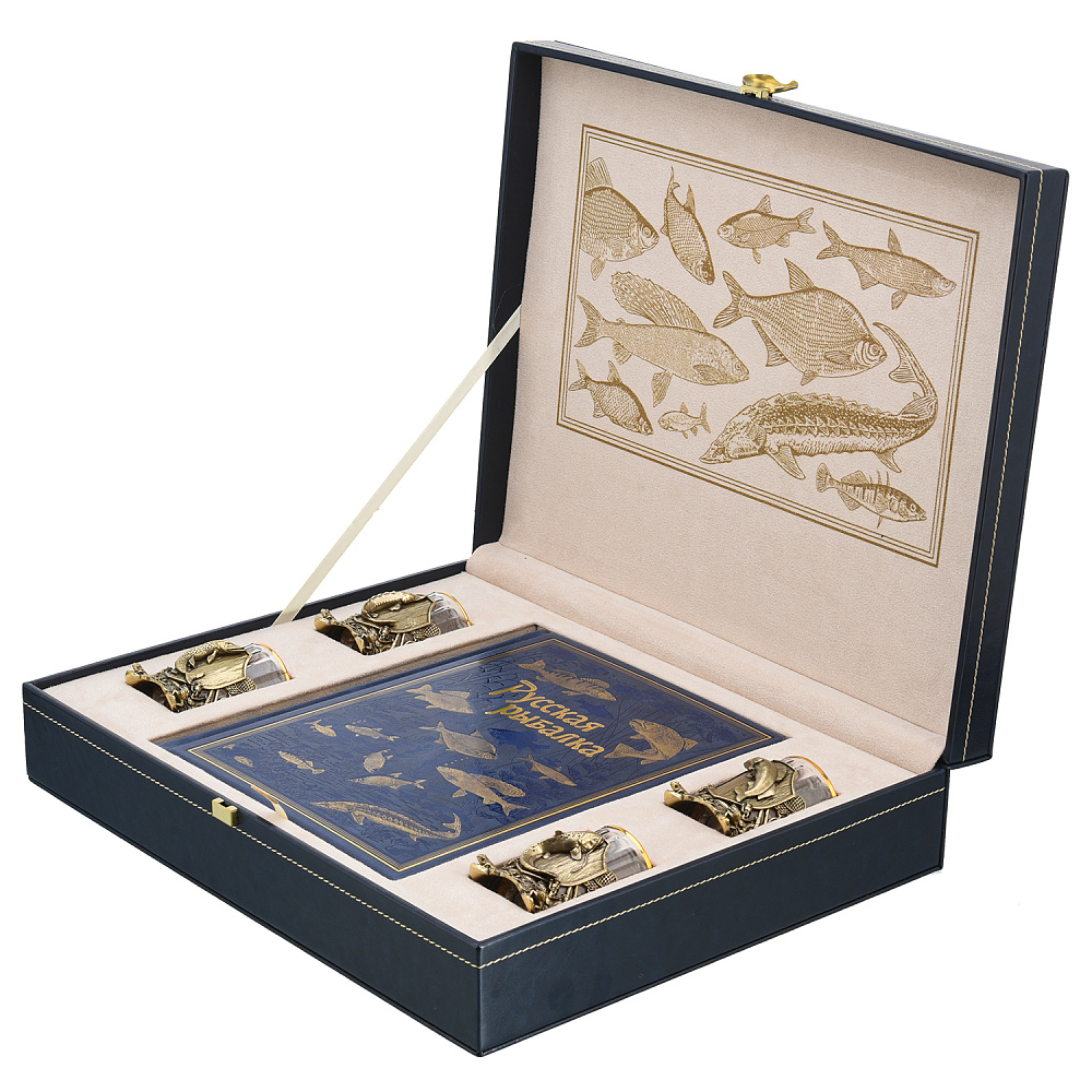 Подарочный набор с книгой и стопками «Рыбацкий» - интернет магазин Русь Велика я фото 1