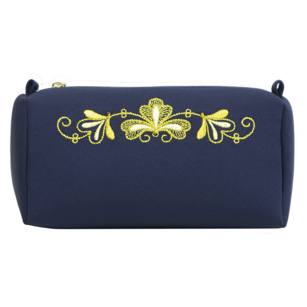 Косметичка «Листопад». Темно-синяя с вышивкой - интернет магазин Русь Велика я фото 1