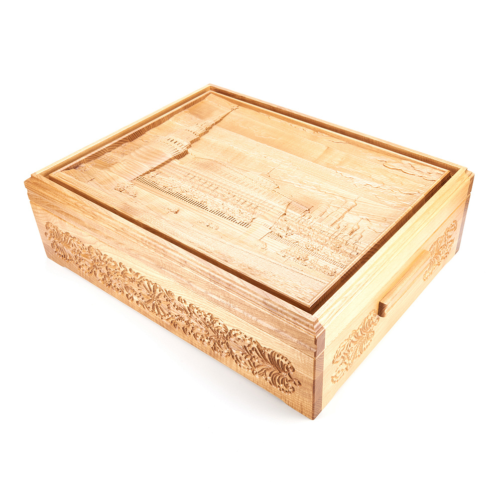 Русское лото в шкатулке из мореного ясеня «Набережная Кремля» - интернет магазин Русь Велика я 