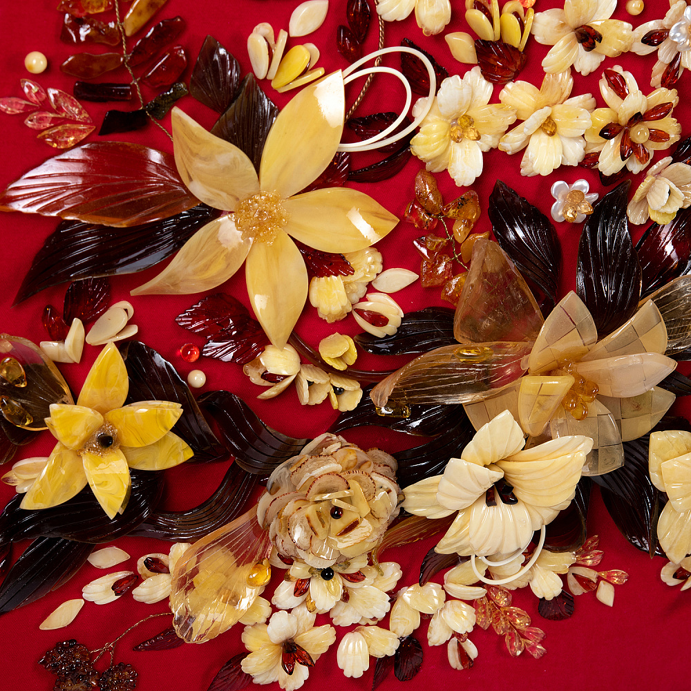 Картина янтарная «Роскошь цветения» 80х120 см - интернет магазин Русь Велика я фото 5