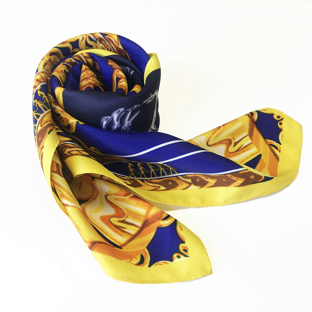 Шелковый платок «Пермский звериный стиль» 90х90 см - интернет магазин Русь Велика я фото 3