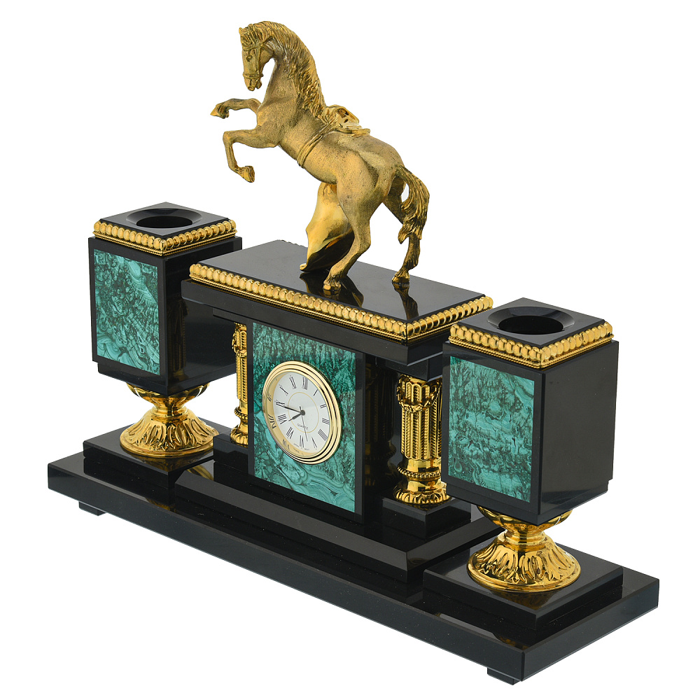 Настольный набор из натурального камня «Конь с попоной» - интернет магазин Русь Велика я фото 5