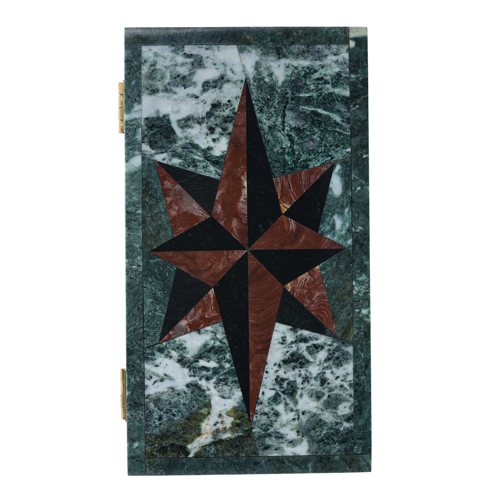 Нарды из натурального камня «Звезда» 43х23 см - интернет магазин Русь Велика я фото 1