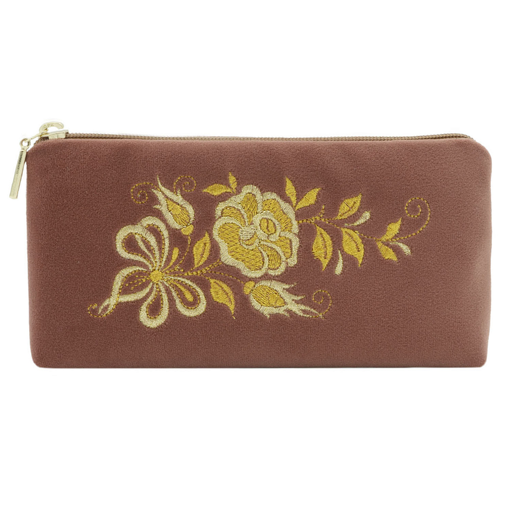 Очечник «Чайная роза». Темно-розовый с вышивкой - интернет магазин Русь Велика я фото 1