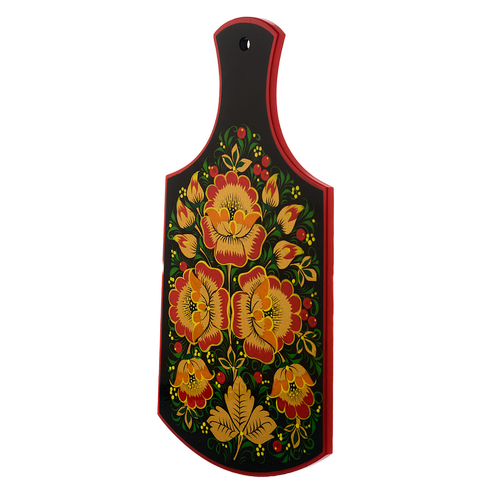 Доска разделочная «Цветы». Хохлома - интернет магазин Русь Велика я фото 1