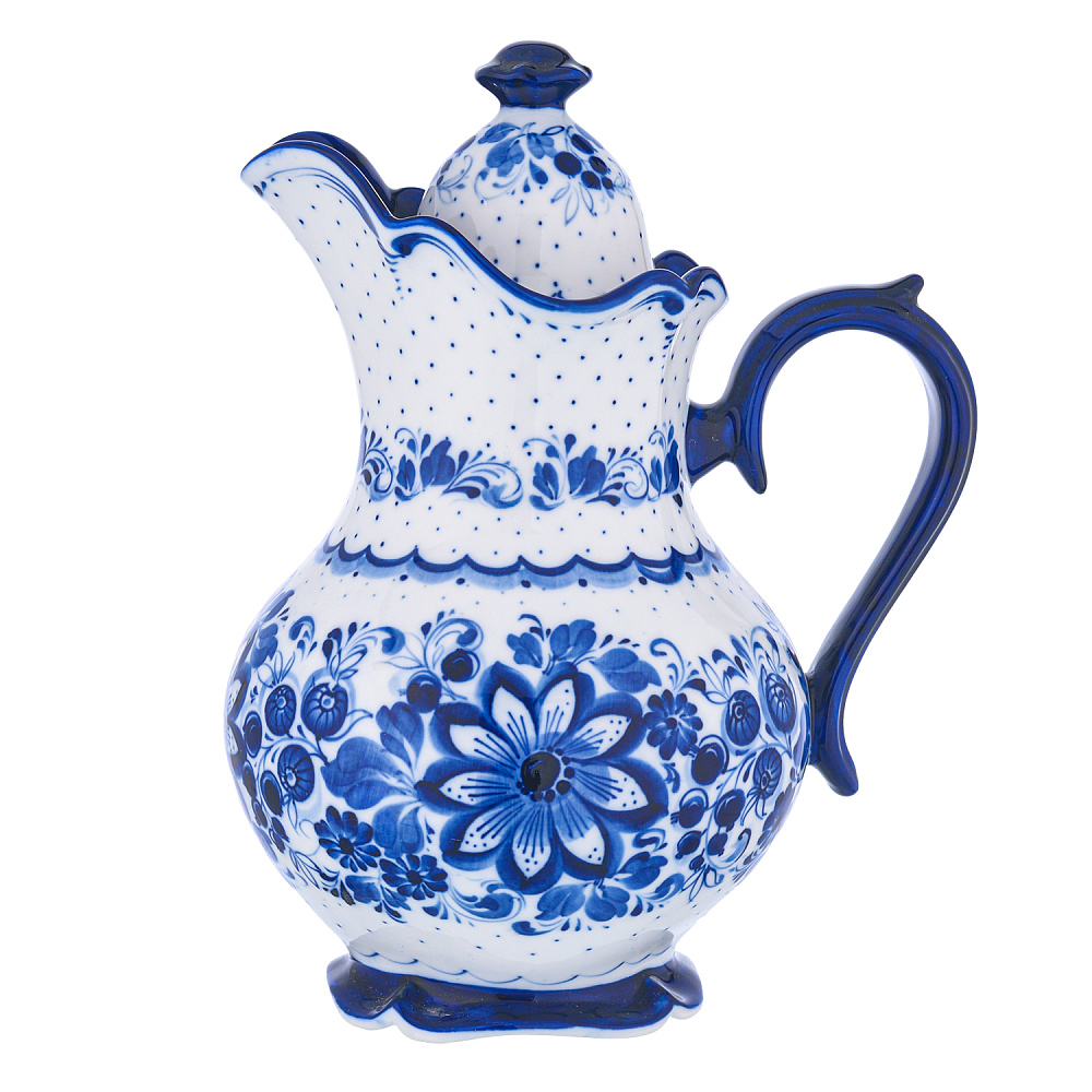 Молочник с росписью. Гжель - интернет магазин Русь Велика я 