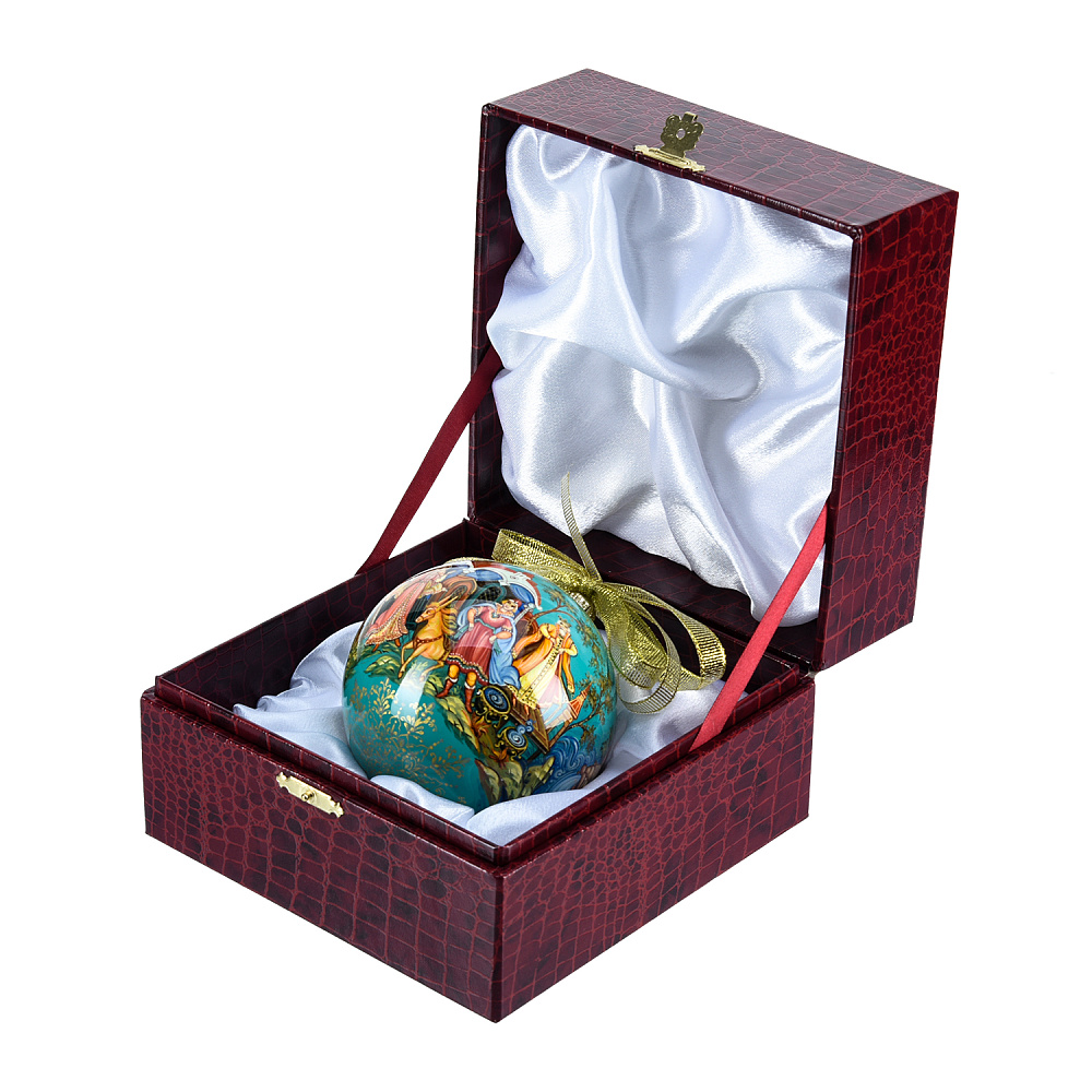 Новогодний елочный шар с росписью «Конек-горбунок» - интернет магазин Русь Велика я фото 1