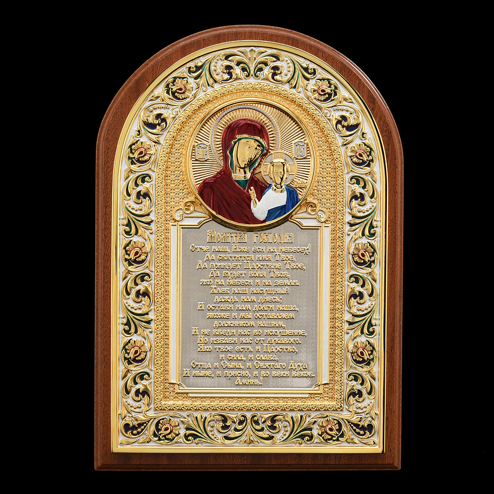 Панно-оберег Казанская Божья Матерь Гравюра Златоуст - интернет магазин Русь Велика я 
