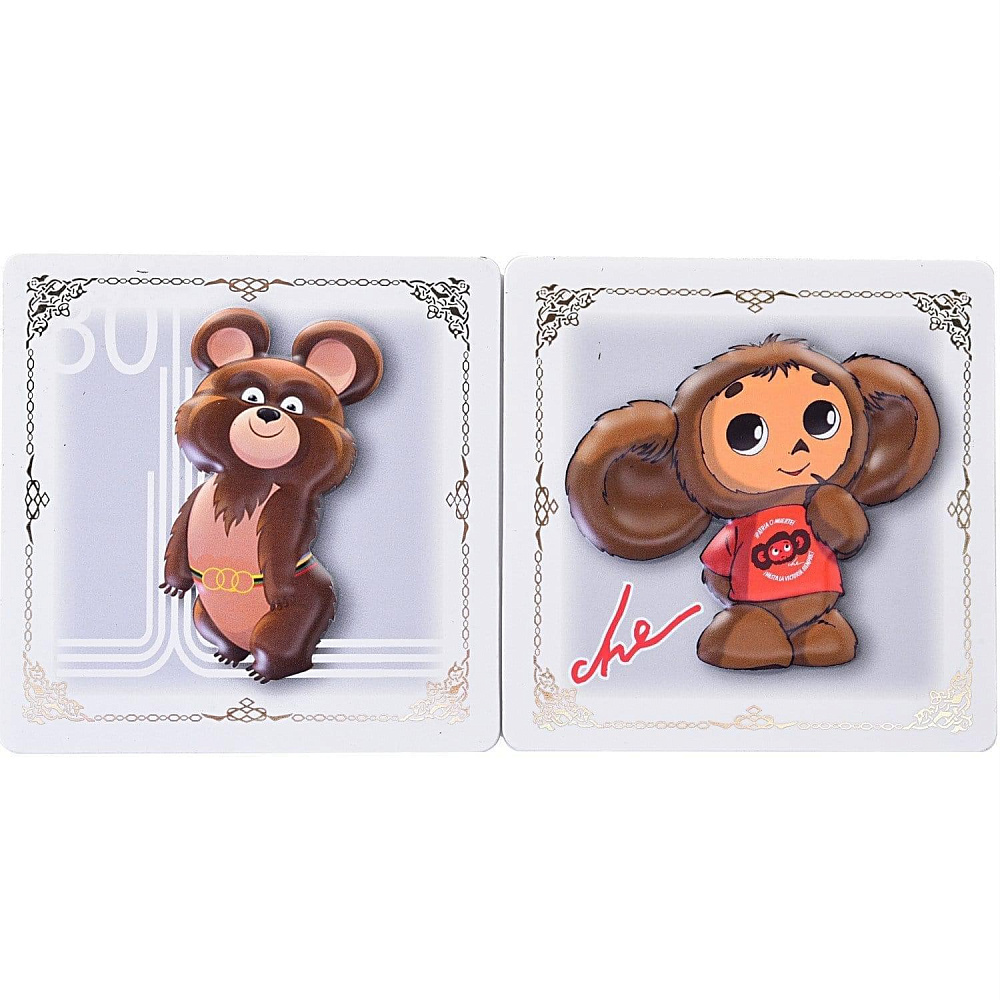 0035029-Олимп.МИШКА-8,5*8,5см Сувенир МАГНИТ в ассортименте (пена) - интернет магазин Русь Велика я 