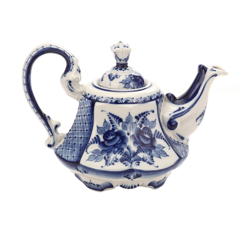 Чайный сервиз на 6 персон «Грань». Гжель - интернет магазин Русь Велика я фото 4