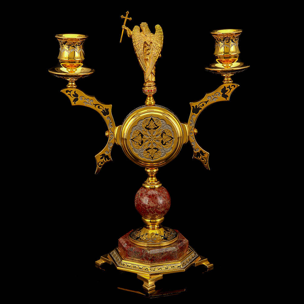 Часы-подсвечник «Архангел». Златоуст - интернет магазин Русь Велика я фото 2