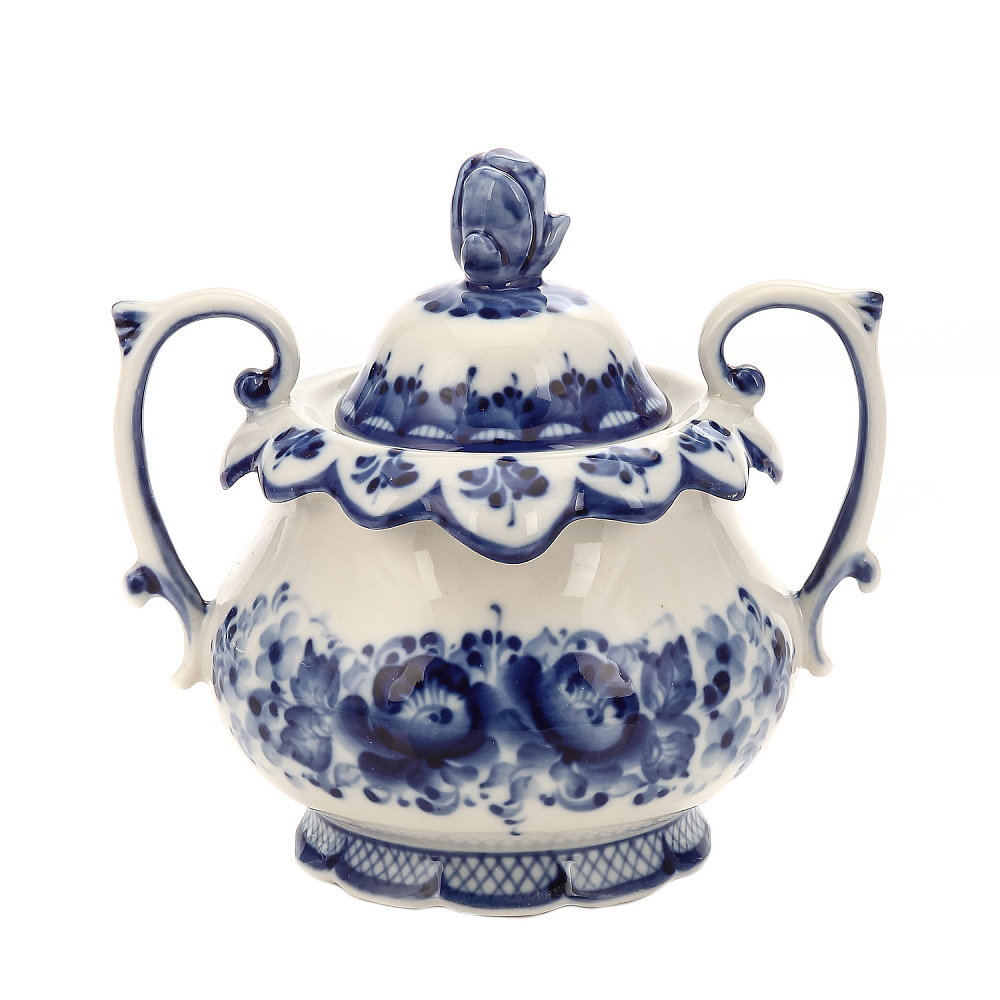 Кофейный сервиз на персон «Праздничный». Гжель - интернет магазин Русь Велика я фото 3