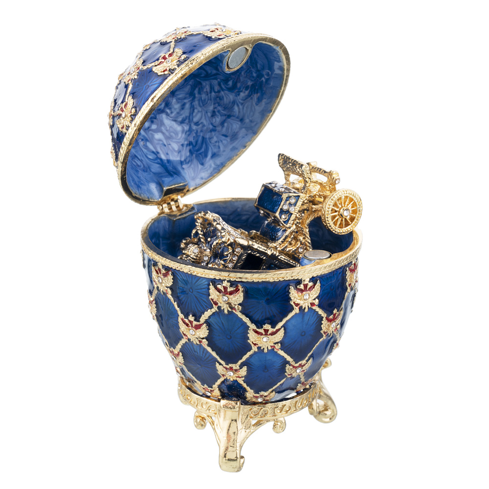 Пасхальное яйцо-шкатулка «Коронационное». Традиции Фаберже - интернет магазин Русь Велика я фото 2